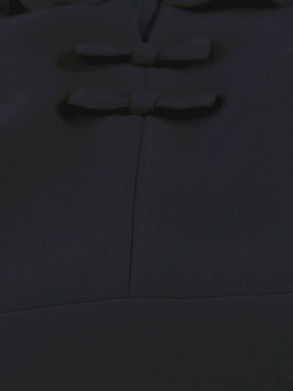 ルネ 6726320 ワンピース 38 ネイビー フリル リボン IT5CFRGY6GO0 【SALE】