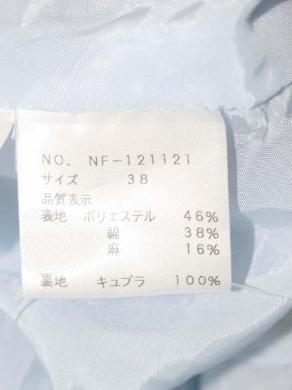 エムズグレイシー 121121 ワンピース 38 ブルー フリル タック ITOEC9N25MAW