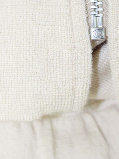 エムズグレイシー 328711 カーディガン 38 ベージュ カメリアジップ スパンコール ITM4SVKQ7H9Y