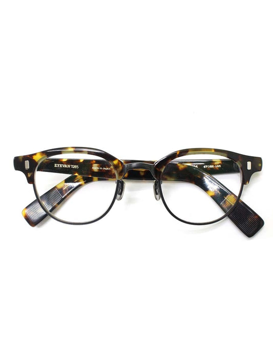 アイヴァン7285 645 メガネ ブラック ブラウン コンビフレーム フルリム サーモント ボストン(パント) ITP24RIAU870