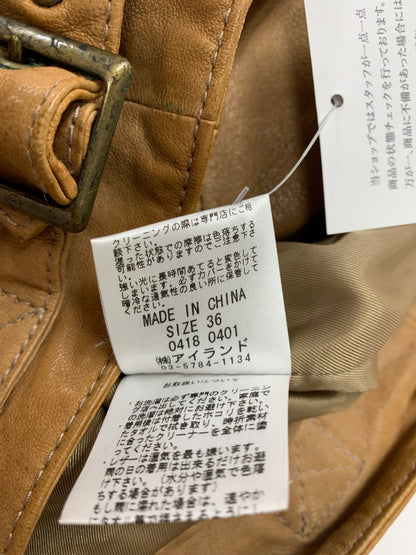 ダイアグラム 0418 0401 ライダースジャケット 36 ブラウン ラムレザー 羊革 IT7BFFU3GSA0 【SALE】