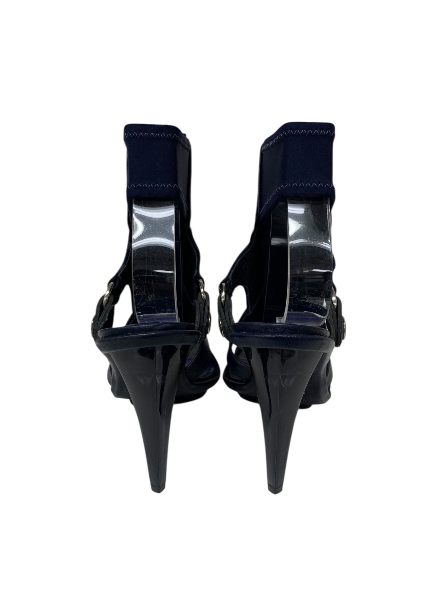 アレキサンダーマックイーン 287137 R2021 4029 サンダル 37 ネイビー レザー ジップ IT0YDVXB5UXM