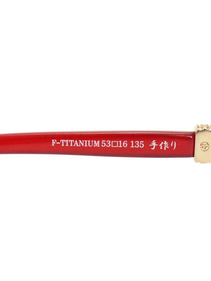 中村勘三郎 KN-2671 メガネ レッド シープホーン スワロフスキー リムレス ITGEYJYK5QCG