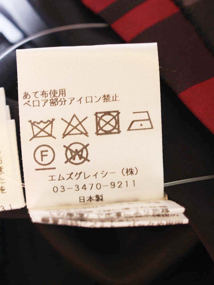エムズグレイシー 811508 ワンピース 36 ブラック チェック ベロア ITTPNDHDUGIS