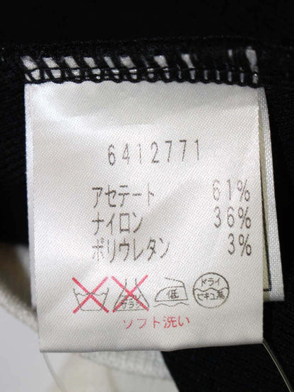 ルネ 6412771 カーディガン 38 ブラック バイカラー ジップアップ ニット IT44QRN1OF60