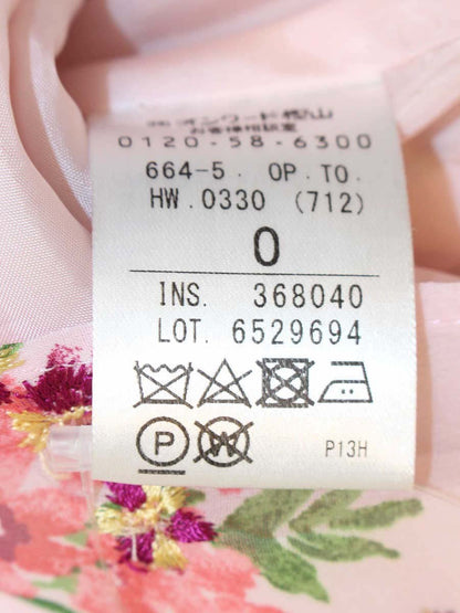 トッカ OPTOHW0330 ワンピース 0 ピンク フラワー刺繍 ITEXDRLH7CJK