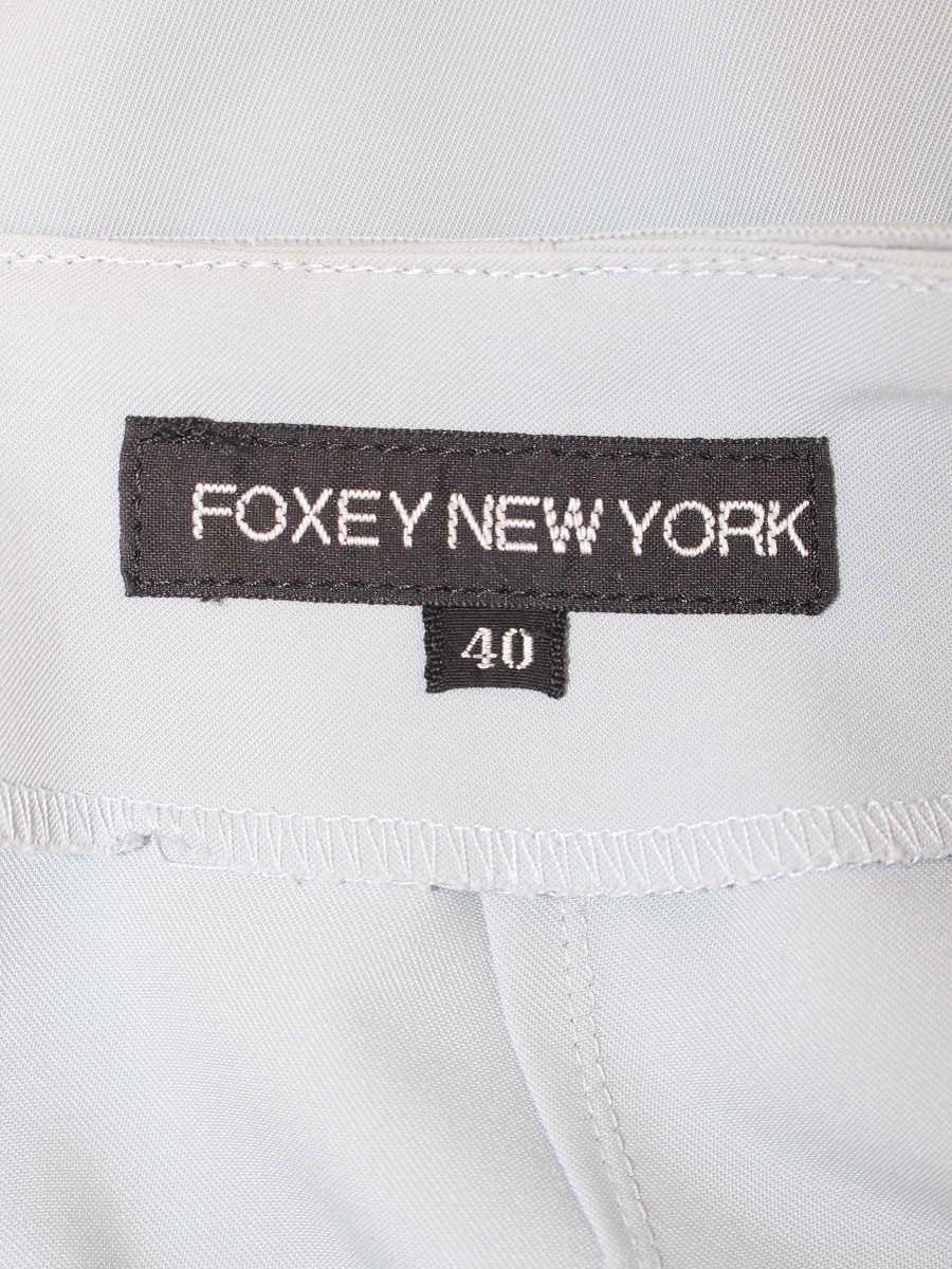 フォクシーニューヨーク 22733 スカート 40 ブルー タック ウエストリボン ITV9GF1ZV44U