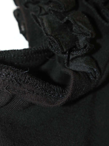 エムズグレイシー 115314 Tシャツ カットソー 38 ブラック 衿フリル ITZIKT6W4KDC