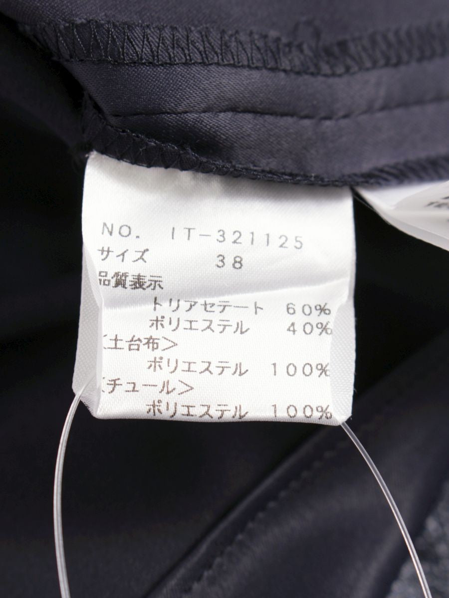 エムズグレイシー 321125 ワンピース 38 ネイビー ティアード ITRTDCK0U7OM