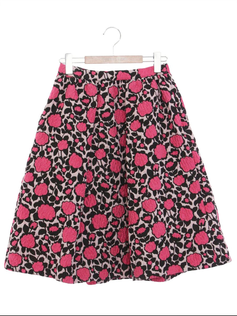 トゥービーシック W5S01-302-14 スカート 38 ピンク エンボス フラワーモチーフ ITTB1GMJ7LXC