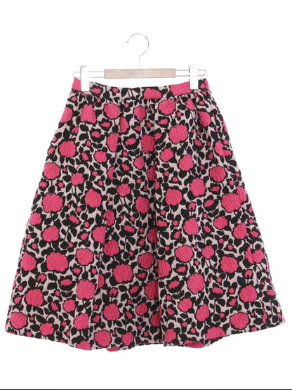 トゥービーシック W5S01-302-14 スカート 38 ピンク エンボス フラワーモチーフ ITTB1GMJ7LXC