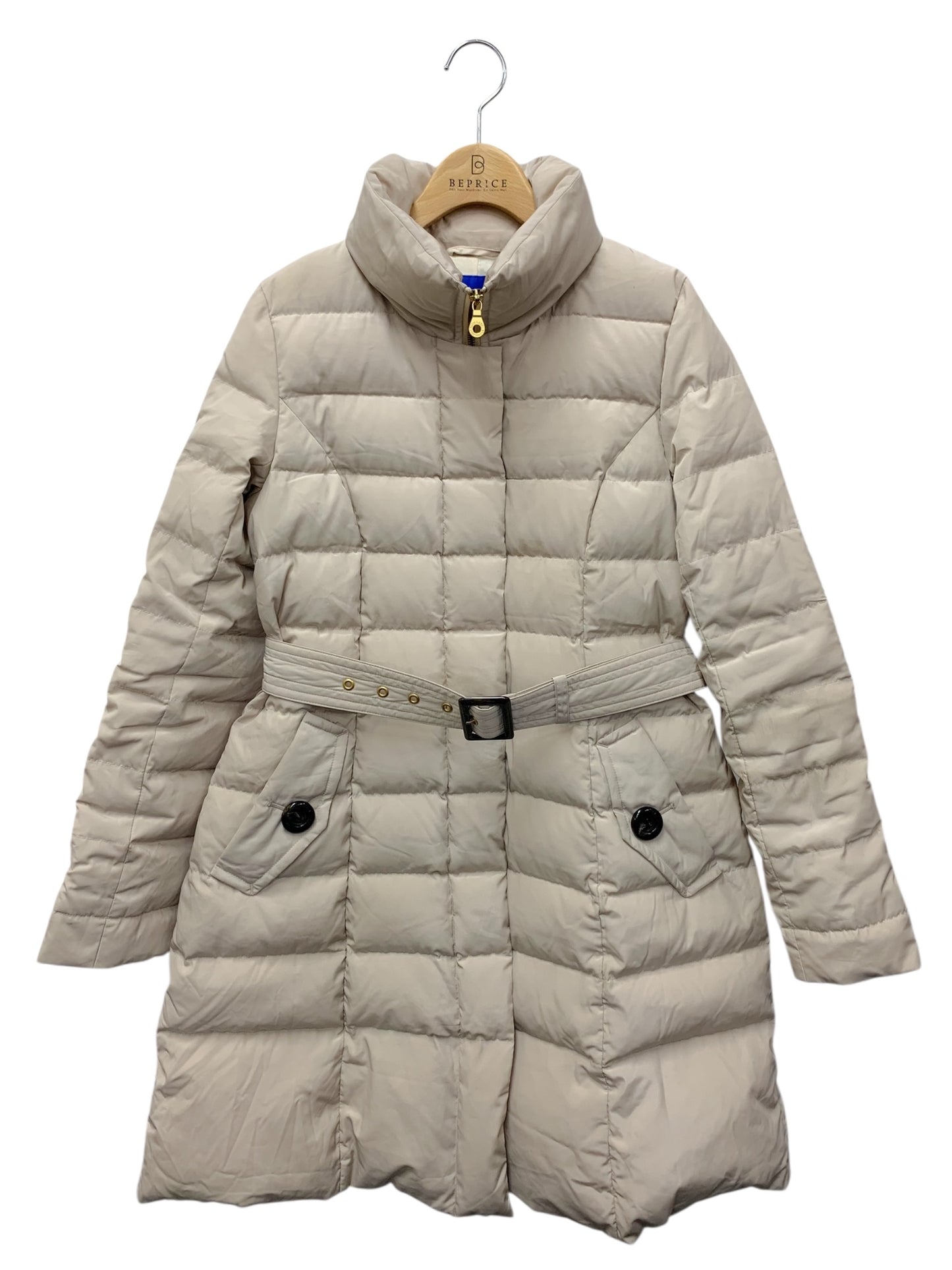 ブルーレーベルクレストブリッジ ロングダウンジャケット 55C31-623-03 40 ベージュ ITH1BPCBFV3S