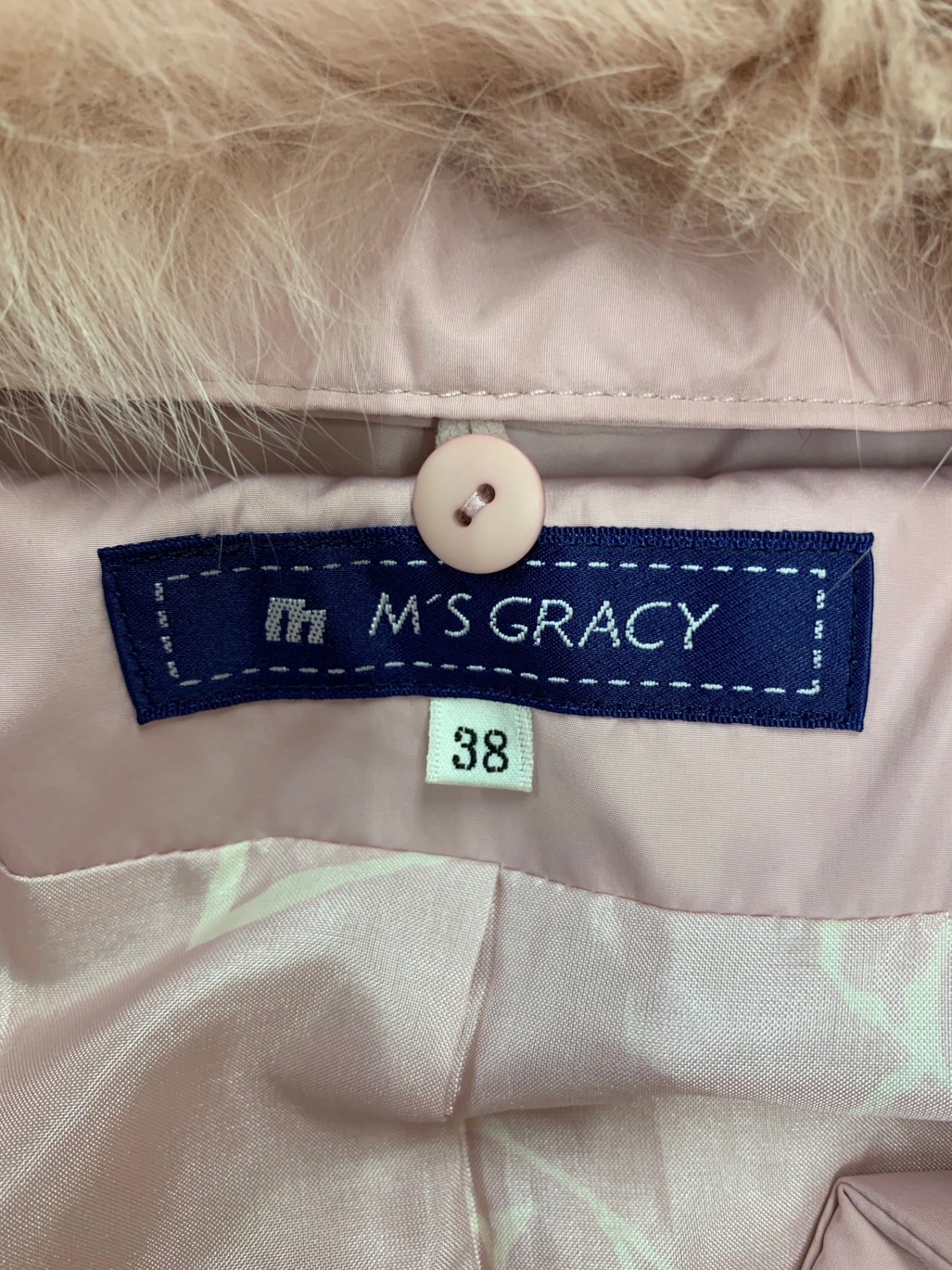 エムズグレイシー 529506 ダウンコート 38 ピンク フォックスファー ITBIJ9T9LYSC