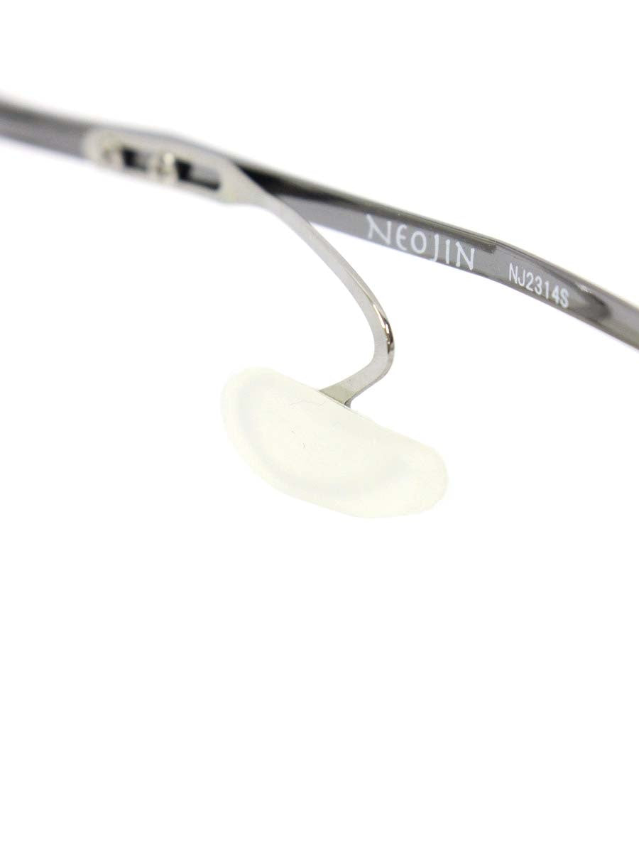 ネオジン NJ2314S ガンメタル/ブラック メタルフレーム ハーフリム スクエアシェイプ ノーズパッドレス ITLY61GNHP5W