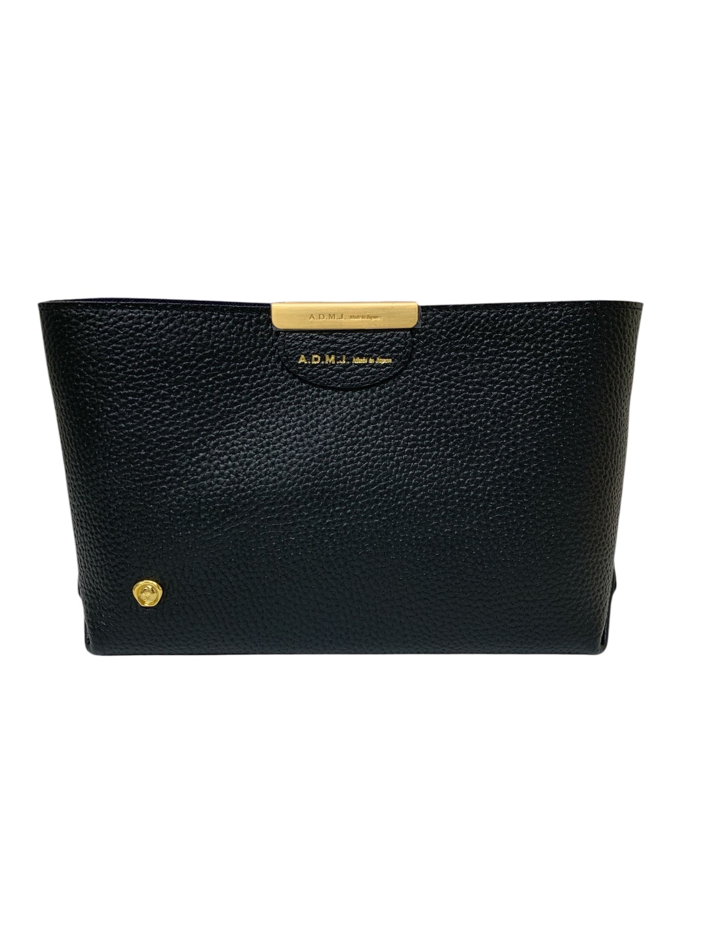 エーディーエムジェイ シュリンクレザーショルダーバッグ ブラック IT23TGCZLC9W
