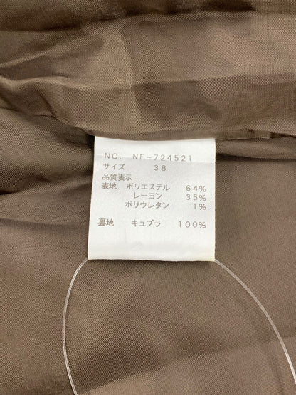 エムズグレイシー 724521/727546 スカートスーツ 38/36 ブラウン 千鳥格子 クルミボタン IT7TUIY9X0UT