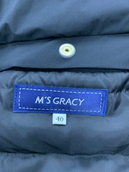 エムズグレイシー 919513 ダウンコート 40 ブラック ITA1XNI60CQO