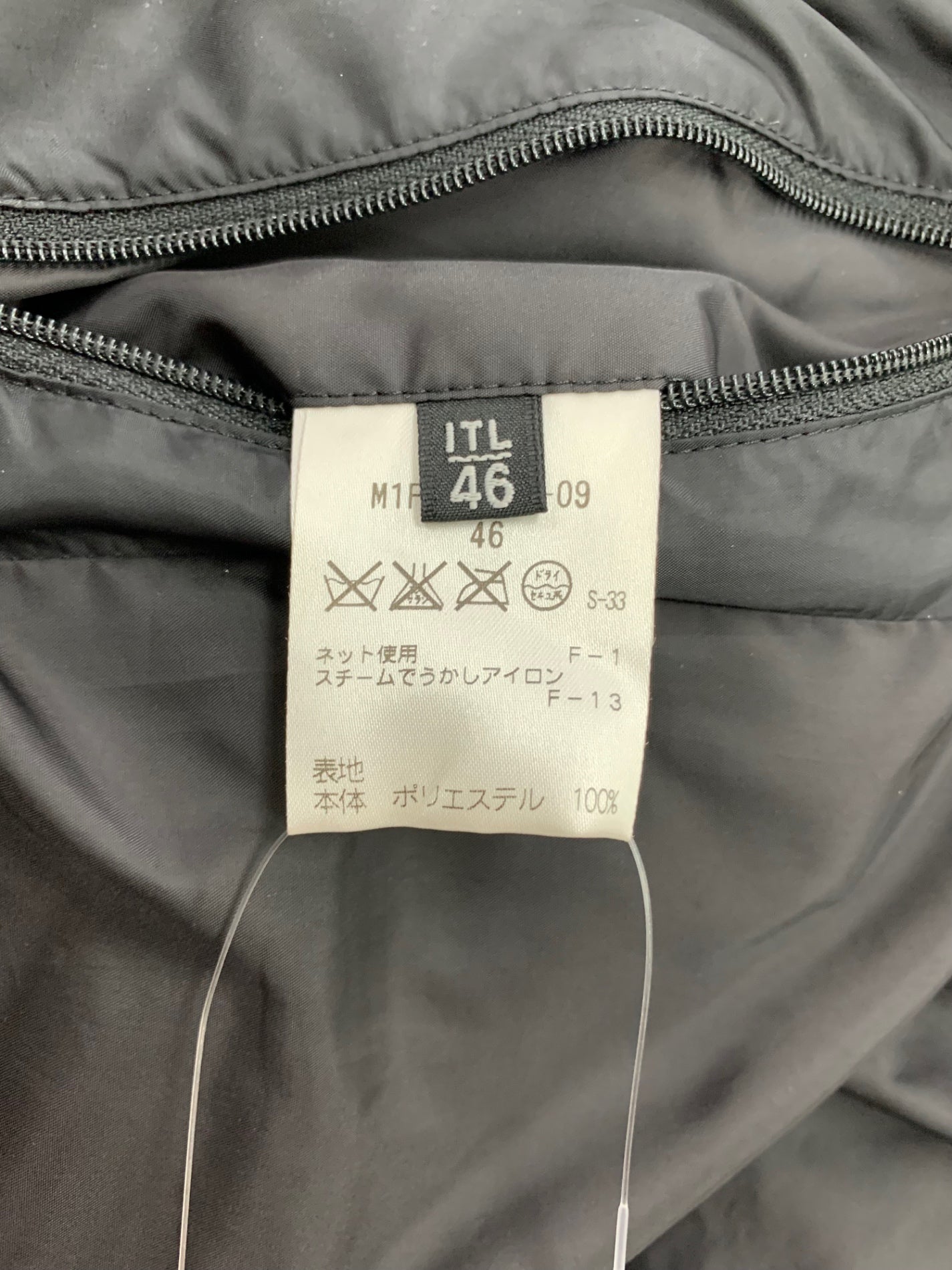 エポカウォモ M1F78-414-09 ダウンコート 46 ブラック フーディ ジップアップ ITED74DI1MAK