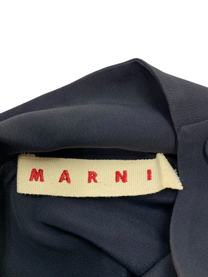 マルニ C17CAMAZ05A00TA089-00B99 プルオーバーブラウス 40 ネイビー 袖スリット IT3NVM1Z7R4S