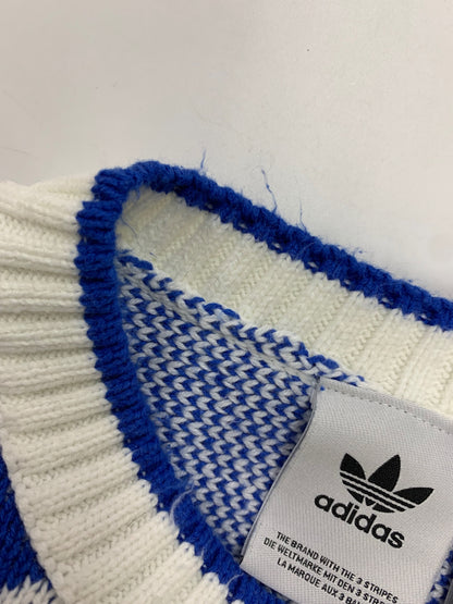 アディダス アディカラー ストライプニットセーター JL8361 2IS003 XL ホワイト ITSEC9EPMGO8