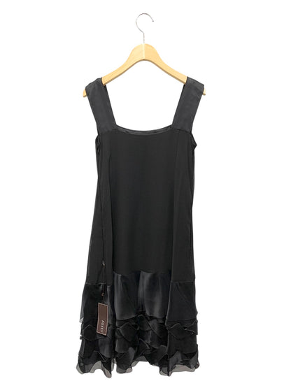 フォクシーブティック Dress 38540 ワンピース 38 ブラック シルク オーガンジーフリル IT49EXJ90Y8P
