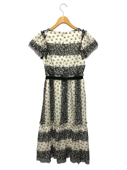 エムズグレイシー 小花柄エアリードレス 111316 ワンピース 38 ブラック ITRGU5TAN4LC