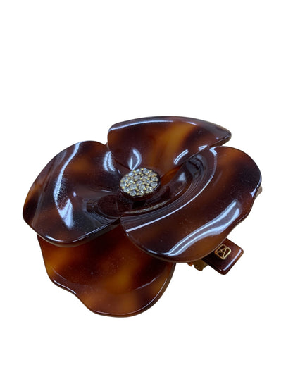 アレクサンドルドゥパリ バレッタ ブラウン カメリア フラワーモチーフ ITY085P5VNWW