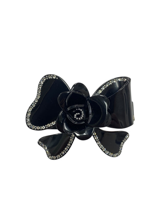 アレクサンドルドゥパリ バレッタ ブラック ラインストーン 花 リボン ITKBGI8YRVJM