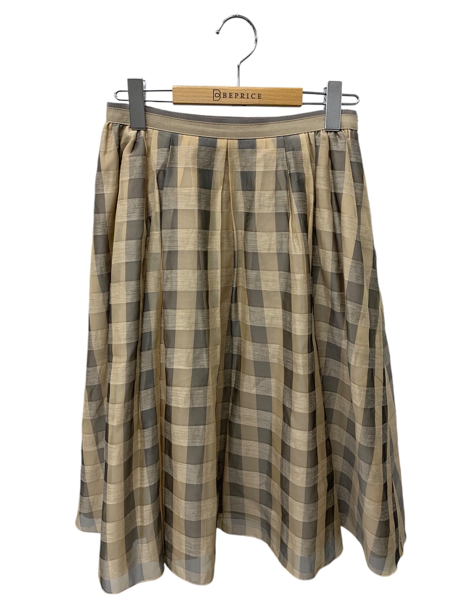 フォクシーブティック Skirt 39706 スカート 38 ベージュ ブロックチェック | 中古ブランド品・古着通販ビープライス