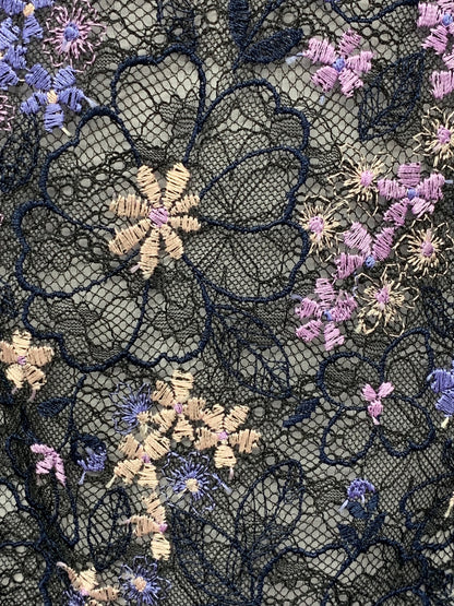 トッカ IW0610 ワンピース 0 ブラック 花 レース 刺繍 ITZMQMT405QA