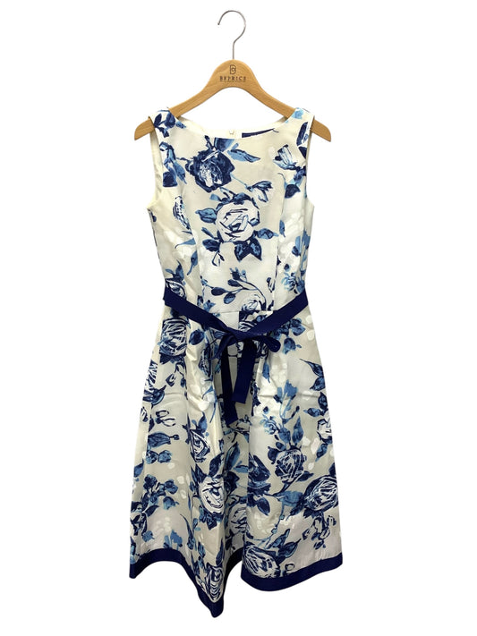 エムズグレイシー バラモチーフタックドレス 411311 36 ブルー IT9ARFIX8IZY