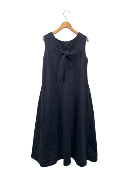 フォクシーニューヨーク Harbour 44657 ワンピース 38 ネイビー リラクシーフレア コットン リボン ITS2WC80PEEU