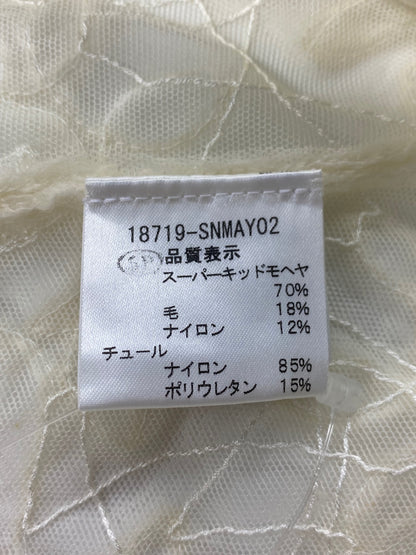 フォクシーブティック 18719 カーディガン 40 アイボリー モヘヤ混 メッシュ地 ITSIZNY8RNYG