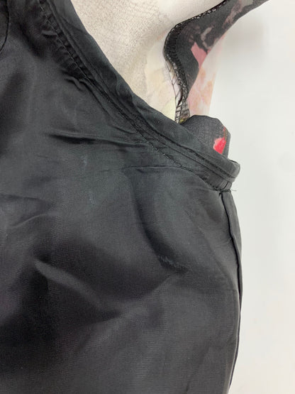 エムズグレイシー 011517 ワンピース 38 ブラック フラワーモチーフ ITO45YKOOO1K