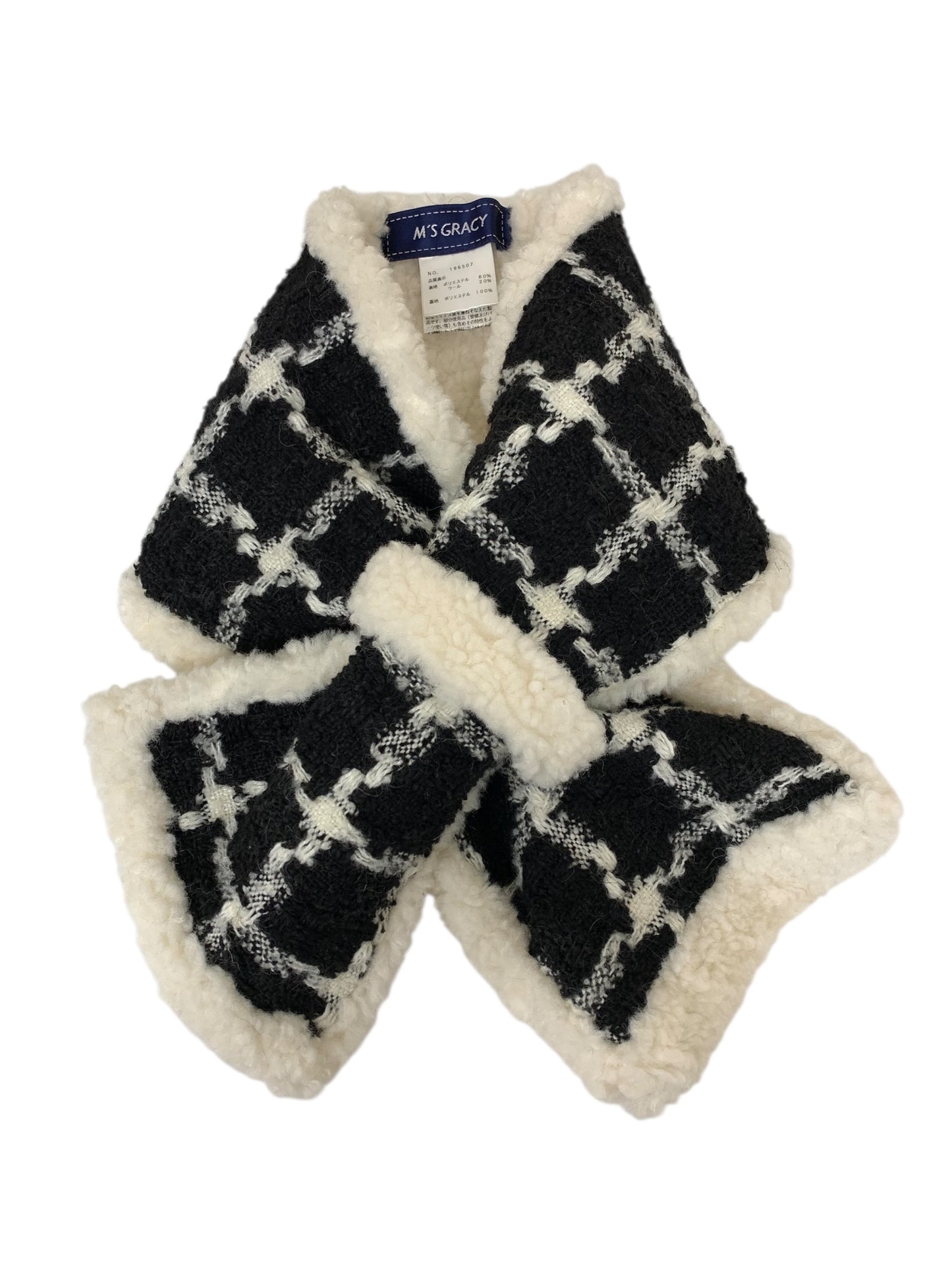 エムズグレイシー 196507 マフラー ブラック ストール ボア ITN9WFV6V85S