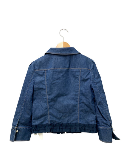 エムズグレイシー 314115 ジャケット 38 ブルー パール フリル ITIN34XHCV56