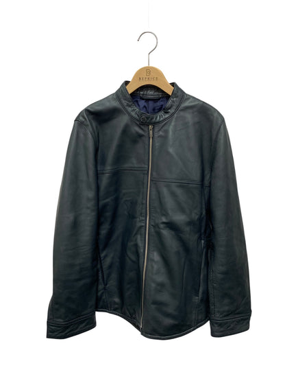 ランバンオンブルー LB-PL-44182 ジャケット 46 ネイビー ジップアップ ラム 羊革 レザー IT9MW72YHP98