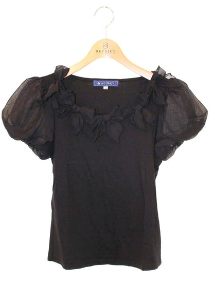 エムズグレイシー 225311 Tシャツ カットソー 38 ブラック ITVNQ3JL2GZO