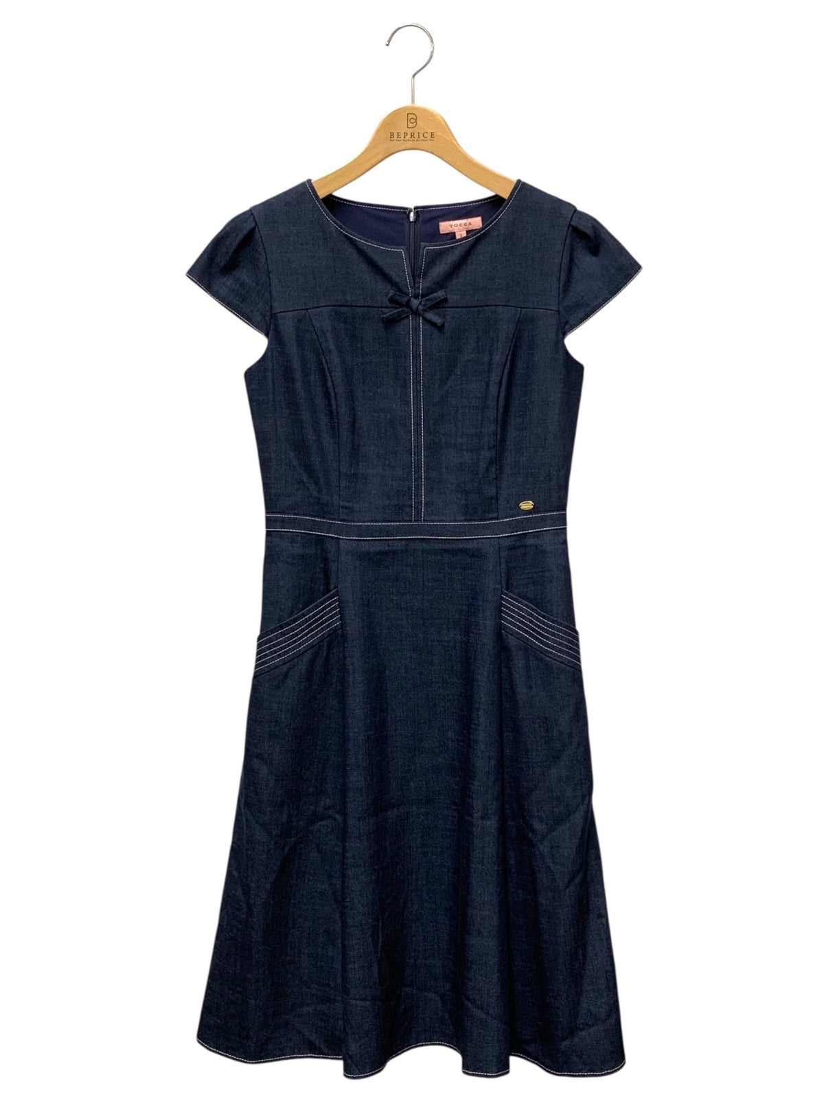 トッカ SHAMROCK ドレス OPTOIZ0840 ワンピース 2 ネイビー デニム調 ITRGRAAY3PA8