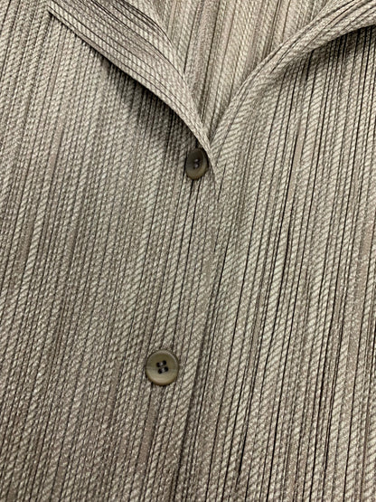 プリーツプリーズイッセイミヤケ PP73-JK225 シャツワンピース 3 カーキグリーン プリーツ ITAK3BCJSDWG 【SALE】