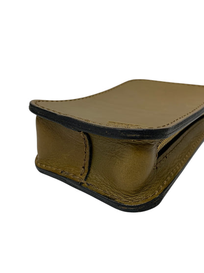 ヘルツ 前ポケット付ベルトポーチ・横型 ウエストバッグ ブラウン ラティーゴ ハードレザー ITJ1YUQEN38P