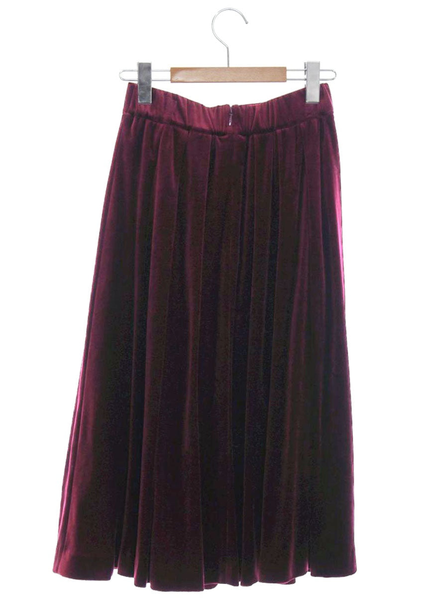 アナイ 101727-11-590-44-360 スカート 36 パープル ベロア ITXPPE8U55IK