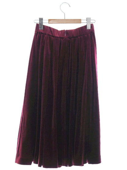 アナイ 101727-11-590-44-360 スカート 36 パープル ベロア ITXPPE8U55IK