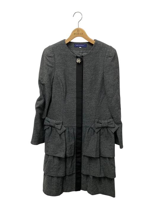 エムズグレイシー コート 38 グレー フリル リボン IT3M8S6NJNFO