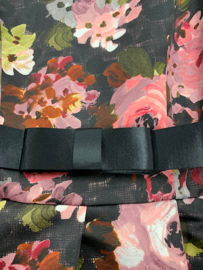 エムズグレイシー 011517 ワンピース 38 ブラック フラワーモチーフ ITO45YKOOO1K