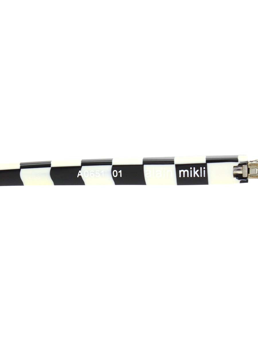 アランミクリ A0651 メガネ ブラック セルフレーム ハーフリム（ナイロール）オーバル（楕円） ITFL71WD4X04