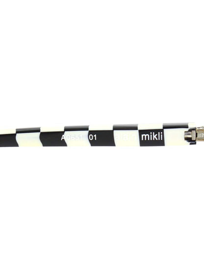 アランミクリ A0651 メガネ ブラック セルフレーム ハーフリム（ナイロール）オーバル（楕円） ITFL71WD4X04