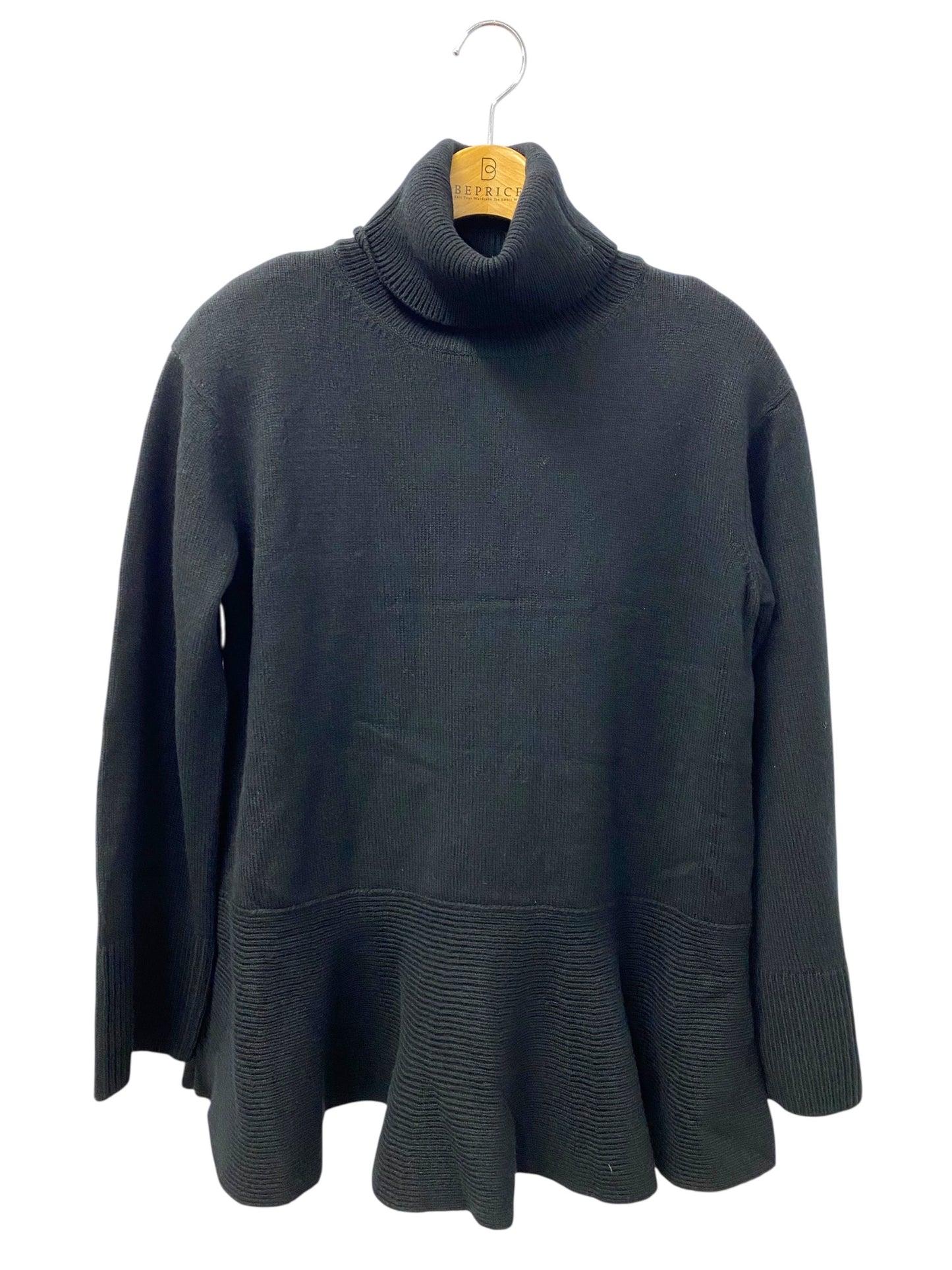 フォクシーニューヨーク collection Knit Top Peplum Flare 40008 ニット 40 ブラック SP品 ITU6CSSMD8R4