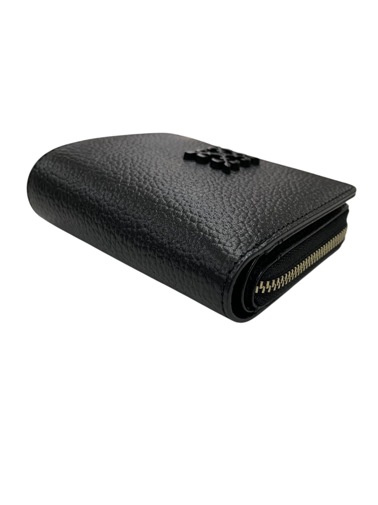 ラシット モノグラムプレート ハーフウォレット SO-376 二つ折り財布 ブラック レザー ITHXTG70DJM0