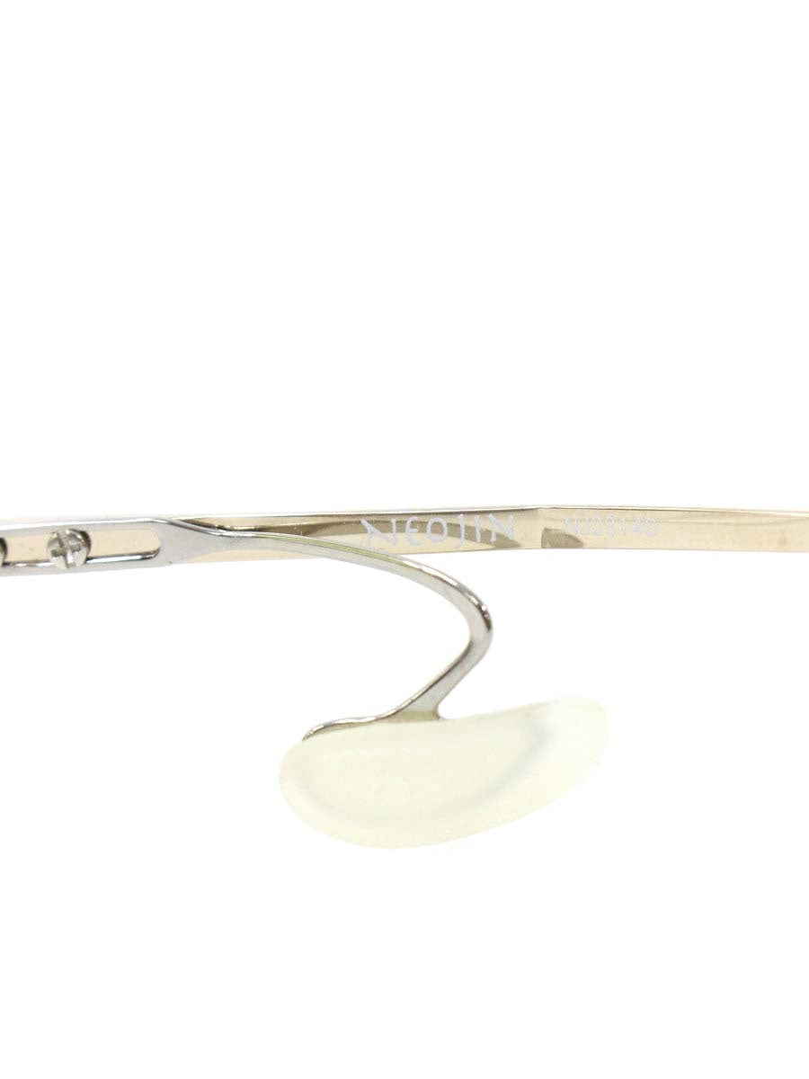 ネオジン NJ2314S メガネ ゴールド/ブラウン メタルフレーム ハーフリム スクエアシェイプ ノーズパッドレス ITSKW9QX72DW